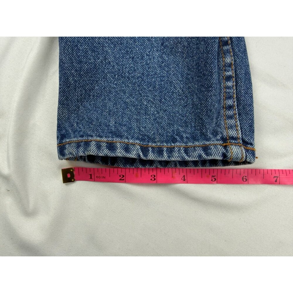SEZANE Denim High Waisted Button Fly Straight Leg Jeans Medium Light Size 28 - Picture 12 of 12